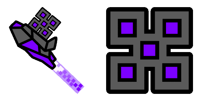 Geometry Dash Ship 3 & Cube 14 Animated Cursor