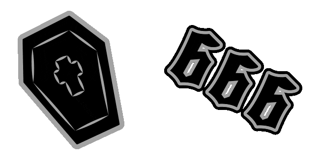Goth Aesthetic 666 & Grav Animated Cursor