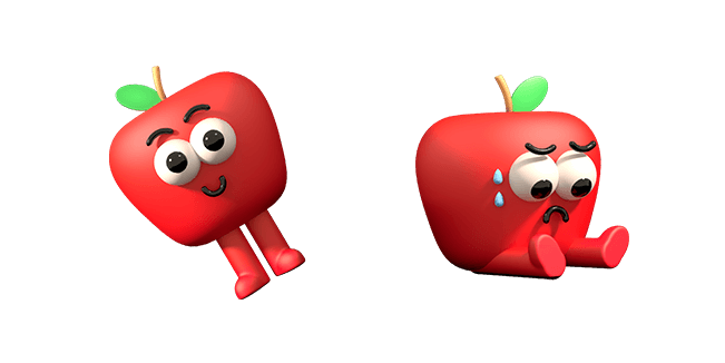 Happy Apple & Sad Apple 3D Cursor