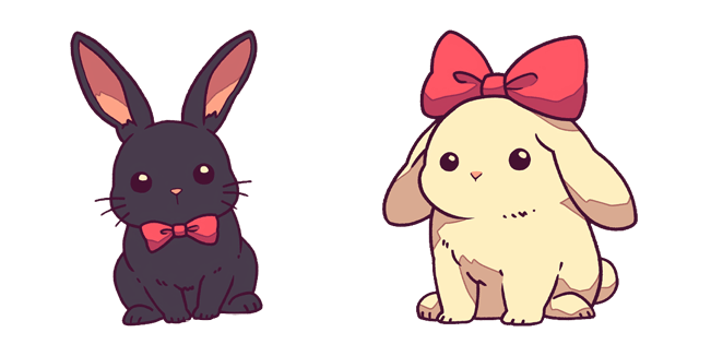 Cute Dark & Light Bunny Cursor