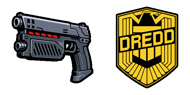 Judge Dredd Badge & Lawgiver Animated Cursor