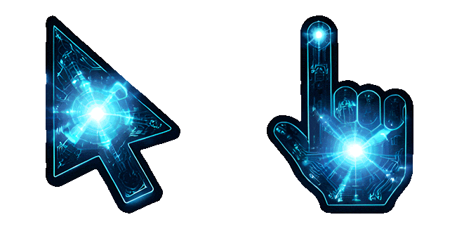 Blue Cyber Energy Animated Cursor
