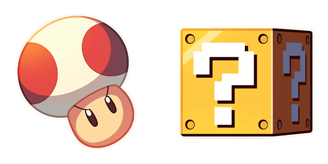 Super Mario Angry Super Mushroom & Mystery Box Cursor