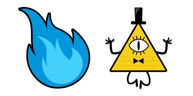 Gravity Falls Bill Cipher & Blue Flame Cursor