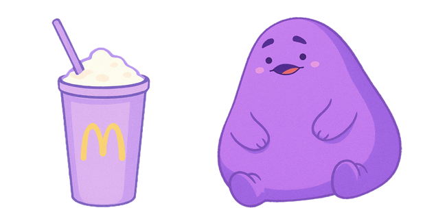 McDonalds Kawaii Grimace & Shake Cursor