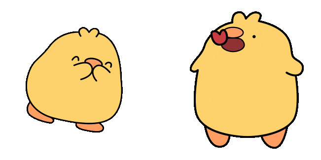 Cute Ducks Air Kiss Animated Cursor
