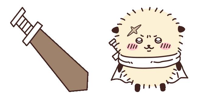 Chiikawa Rakko & Sword Animated Cursor