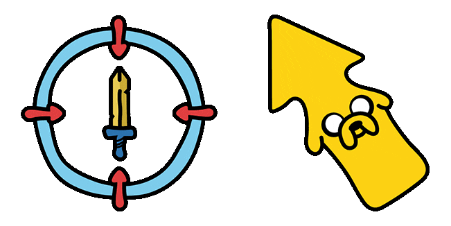 Adventure Time Jake Crosshair Animated Cursor