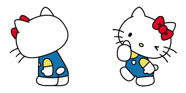 Hello Kitty Thumbs Up Animated Cursor