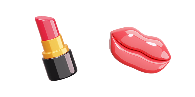Red Lipstick & Lips 3D Cursor