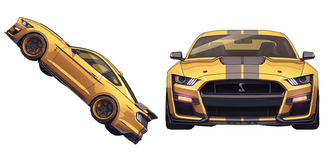 Cool Yellow Ford Mustang Shelby GT500 Cursor