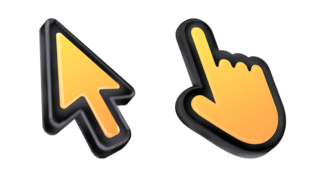 3D Mango Black Stroke Mac Cursor