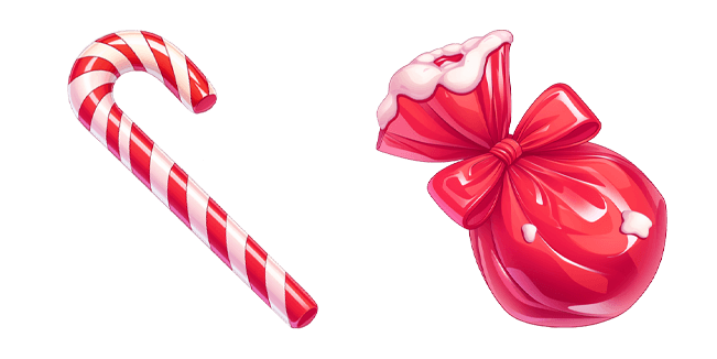 Candy Cane & Chocolate Candy Cursor