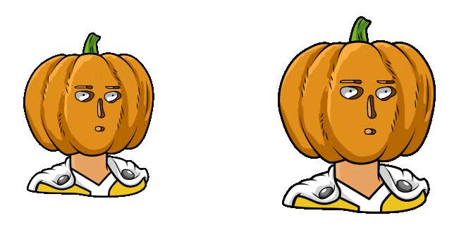 One-Punch Man Saitama Pumpkin Head Animated Cursor