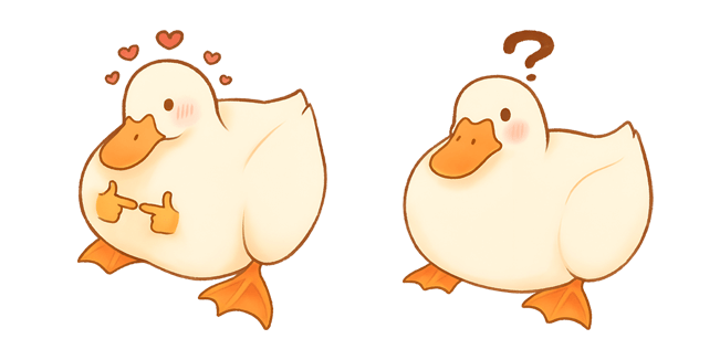 Cute Shy Goose Meme Cursor