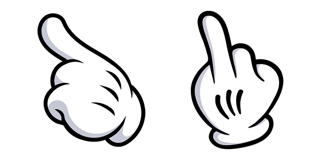 Mickey Mouse Hand F-You Cursor