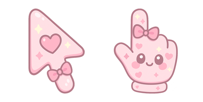 Tiny Cutecore Arrow & Hand Cursor