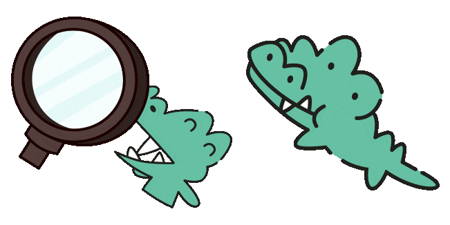 Sanrio Pochi Scares Through a Magnifying Glass Animated Cursor