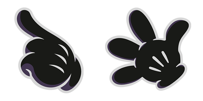 Mickey Mouse Black Hand Inflated Glove Cursor
