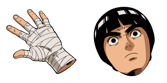 Naruto Rock Lee Bandaged Hand & Face Cursor