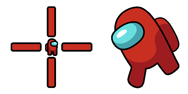 Among Us Red Crosshair Animated Cursor
