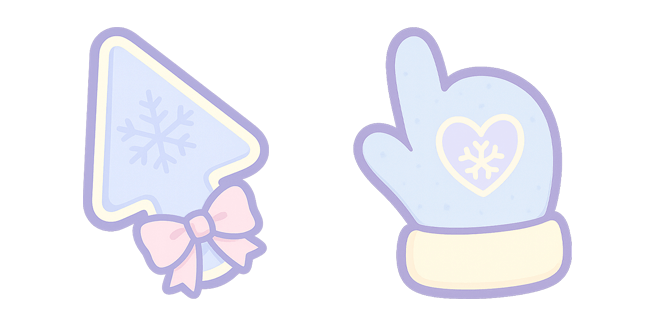 Cute Winter Arrow and Mitten Cursor