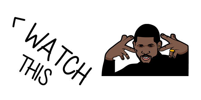 Usher "Watch This" Meme Cursor