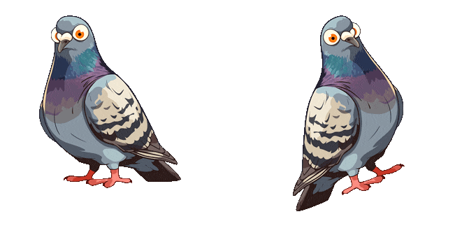 Funny Pigeon Looking Animated Cursor
