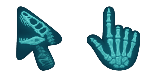 X-Ray T-Rex & Hand Skeleton Cursor