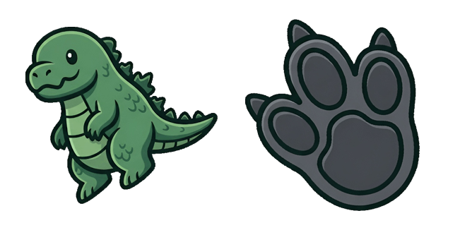 Mini Kaiju Godzilla & Paw Cursor