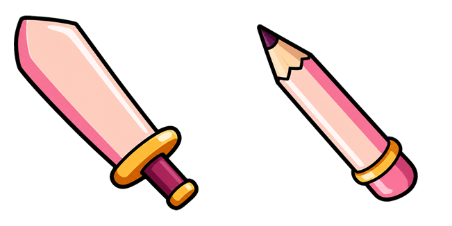 Deltarune Bounce Blade Sword & Pencil Cursor