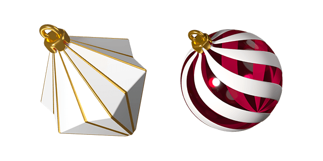Christmas Balls Decorations 3D Cursor