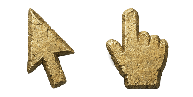 Ancient Stone Arrow & Hand Cursor