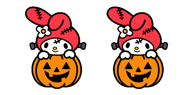 Halloween My Melody Pumpkin Animated Cursor