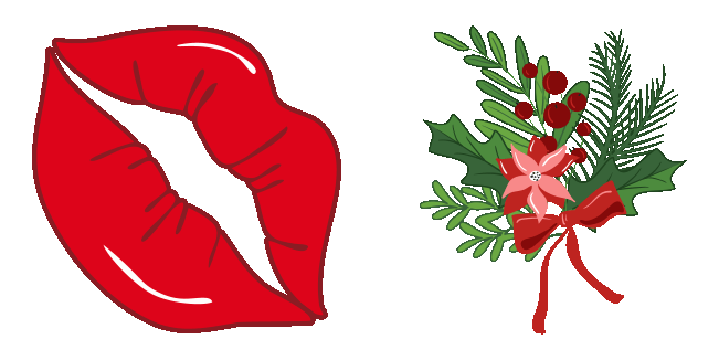 Christmas Kiss & Mistletoe Animated Cursor