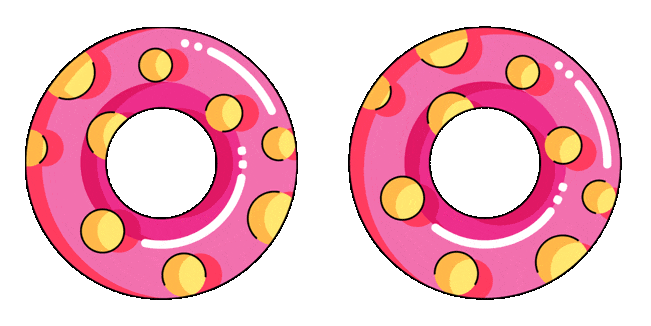 Pink Swimming Circle Animated Cursor