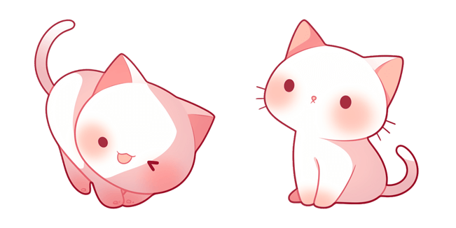 Chibi Cute White Kitty Cursor