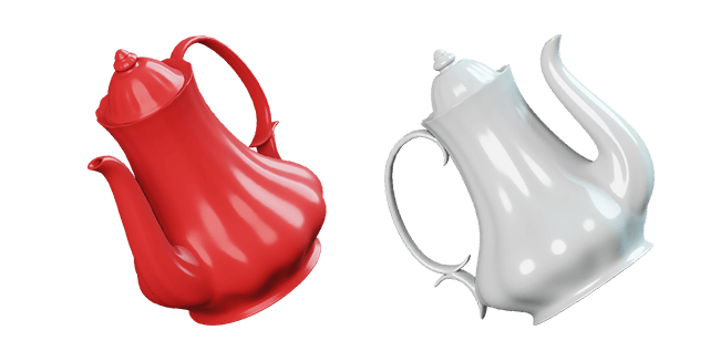 Red & White Kettle 3D Cursor