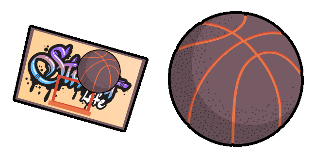 Street Backboard Hoop & Ball Animated Cursor