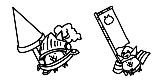The Battle Cats Knight & Samurai Cats Cursor