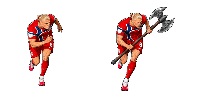 Erling Haaland Running Meme Cursor
