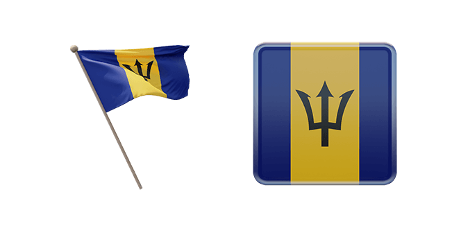 Barbados Flag 3D Cursor