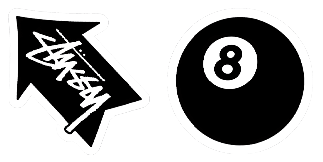 Stussy Logo Arrow & 8-Ball Cursor