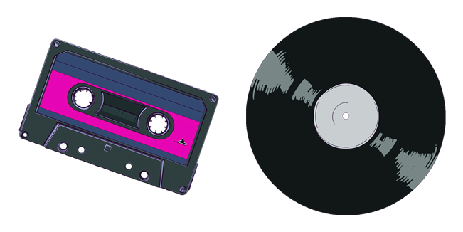 Cassette Tape & Vinyl Record Cursor