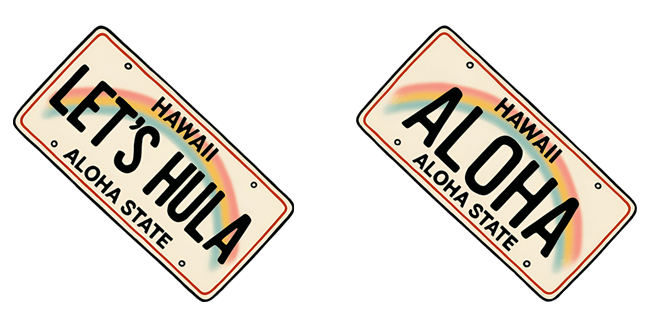 Hawaii License Plates Cursor