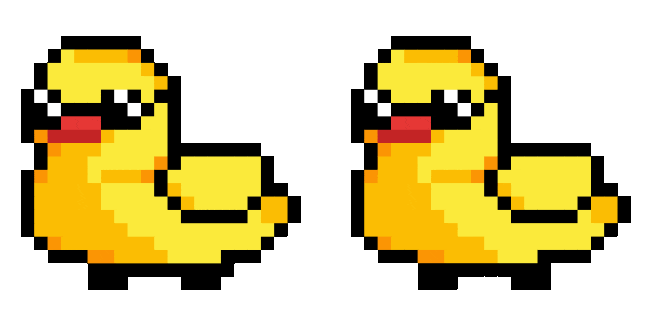 Chick with Glasses Pixel Animated Cursor