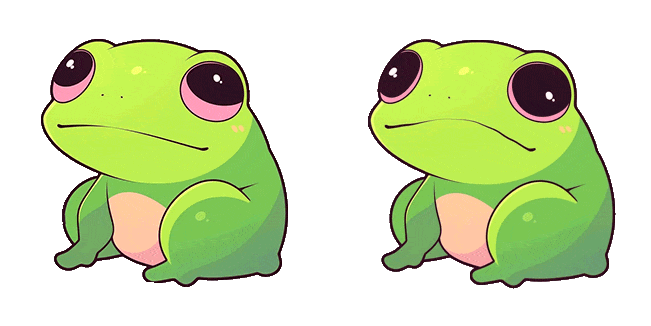 Sad Green Toad Animated Cursor