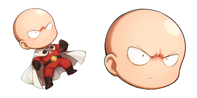 One-Punch Man Furious Chibi Saitama Cursor
