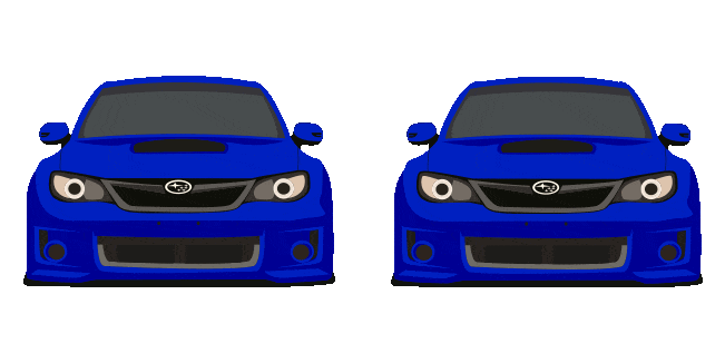 Blue Subaru Impreza Animated Cursor