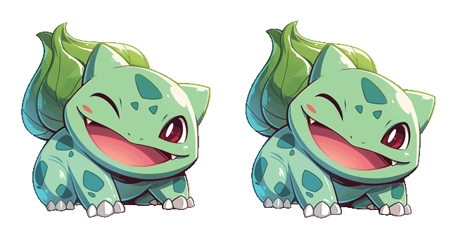 Pokemon Bulbasaur Winking Animated Cursor